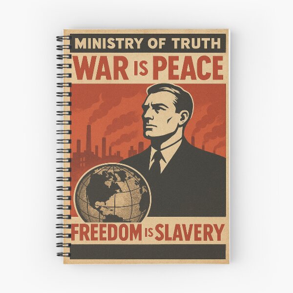 Item preview, 1984 Dystopian Propaganda Poster, Ministry of Truth Retro Orwell Art designed and sold by Redacted Ink.