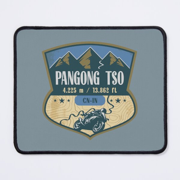 Item preview, Pangong Tso Himalaya India Biker Badge designed and sold by CynthiaGraphics.