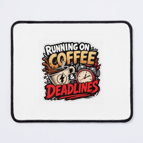 Item preview, Running on Coffee and Deadlines Funny Teacher Sticker | Teacher Life Humor designed and sold by Petringo.