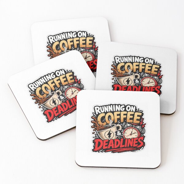 Item preview, Running on Coffee and Deadlines Funny Teacher Sticker | Teacher Life Humor designed and sold by Petringo.