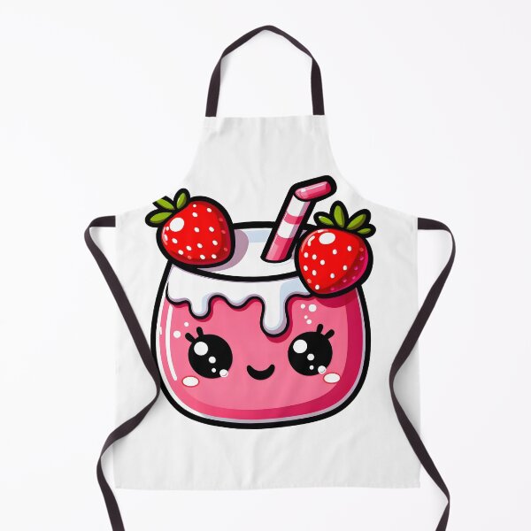Item preview, Cute Strawberry Smoothie – Adorable Kawaii Drink Illustration designed and sold by BobaBunny76.