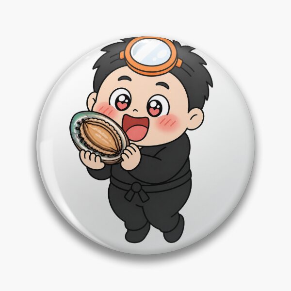 Item preview, KOREA HAENAM - Cute Chibi Character Excited Abalone Love Sticker designed and sold by KOREA-HAENAM.