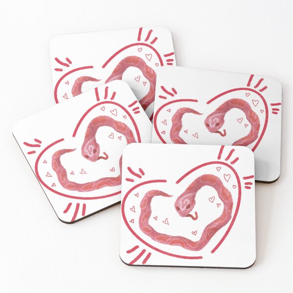 Item preview, Snake Love Heart Cute Red Minimal Illustration designed and sold by Pryhozha.