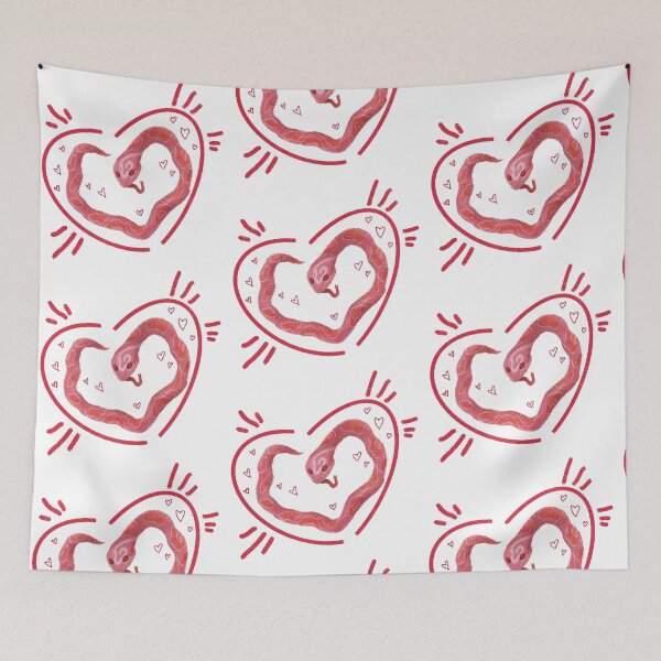 Item preview, Snake Love Heart Cute Red Minimal Illustration designed and sold by Pryhozha.