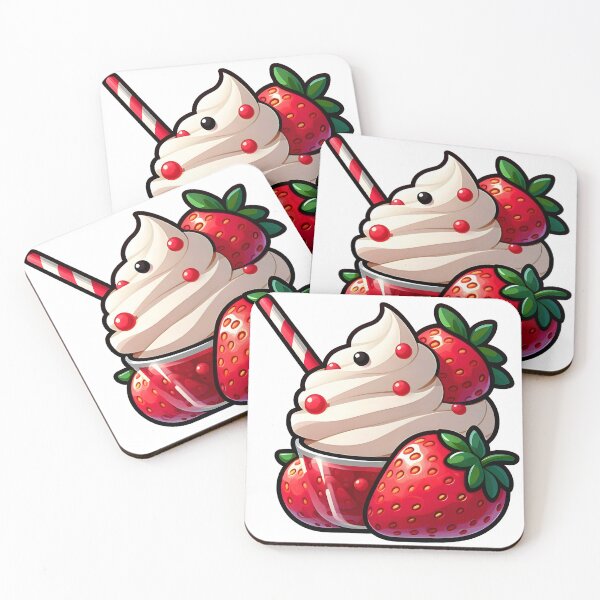 Item preview, Strawberry Dessert – Sweet Fruit Illustration with Fresh Summer Aesthetic designed and sold by BobaBunny76.