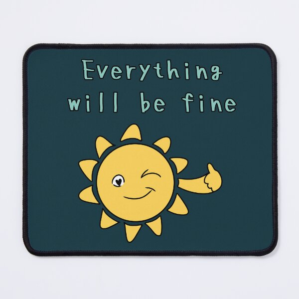 Item preview, Everything will be fine Motivational Quote with Cute Sun designed and sold by HugSomeNettles.