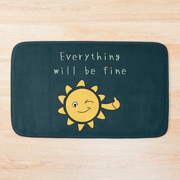 Item preview, Everything will be fine Motivational Quote with Cute Sun designed and sold by HugSomeNettles.