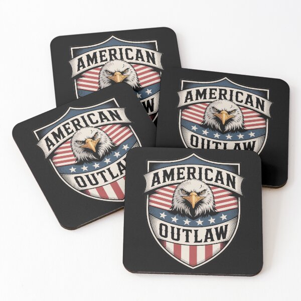 Item preview, American Outlaw Tall Patriotic Eagle Shield designed and sold by OldGloryForge.