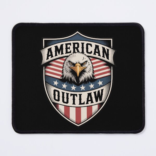 Item preview, American Outlaw Tall Patriotic Eagle Shield designed and sold by OldGloryForge.