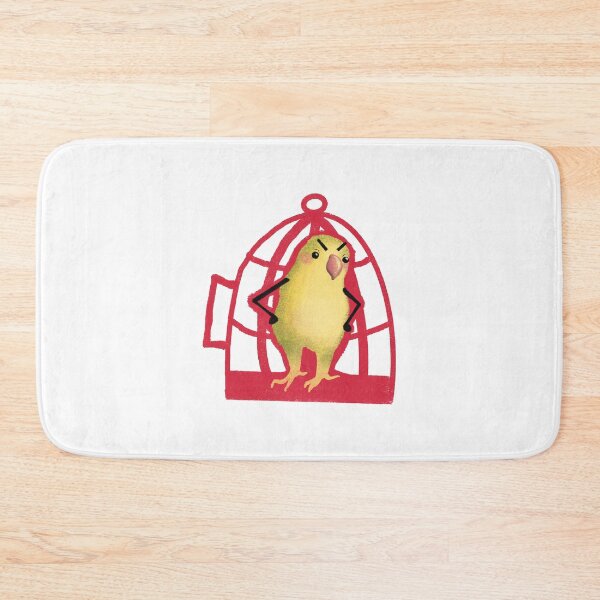Item preview, Angry Cute Bird in Red Cage Illustration designed and sold by Pryhozha.