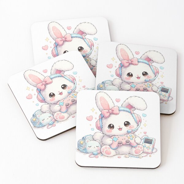 Item preview, Gamer Bunny Cute Kawaii Rabbit Gaming Mode Pastel Design designed and sold by Cute-Corne.