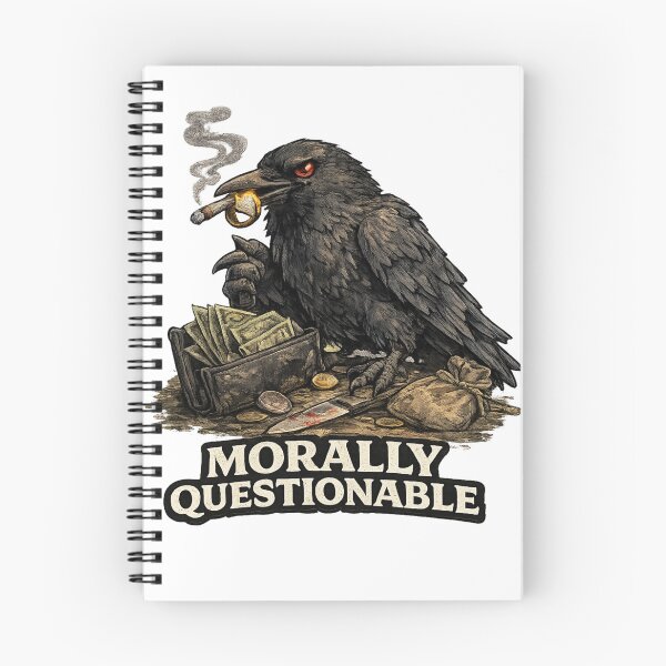 Item preview, Morally Questionable Crow – Tiny Villains Series Funny Evil Crow designed and sold by MoodMinistry.