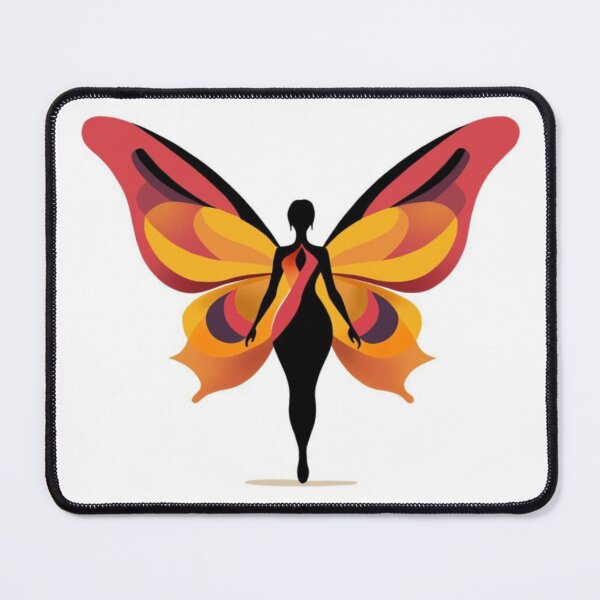Item preview, Fiery Butterfly Woman Silhouette Artwork designed and sold by NivyasArtistry.
