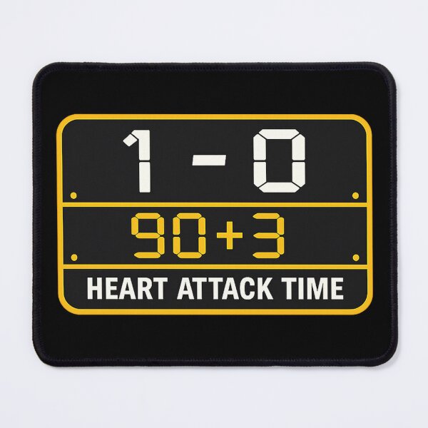Item preview, Heart Attack Time Funny Football Scoreboard Meme 90+3 Soccer Fan FIFA Shirt designed and sold by warlistop.
