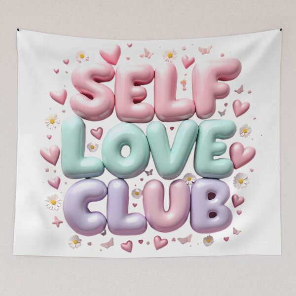 Item preview, Self Love Club Quote Pastel Bubble 3D Cute designed and sold by JoRem47.