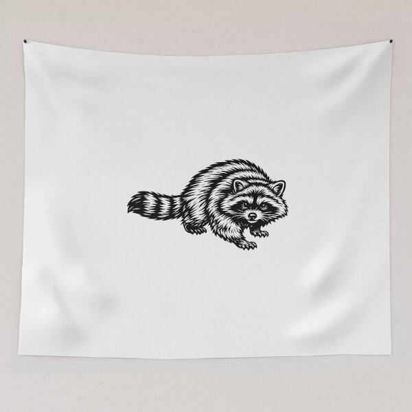 Item preview, Raccoon - Bold Line Realistic Illustration designed and sold by Minimalisticaly.