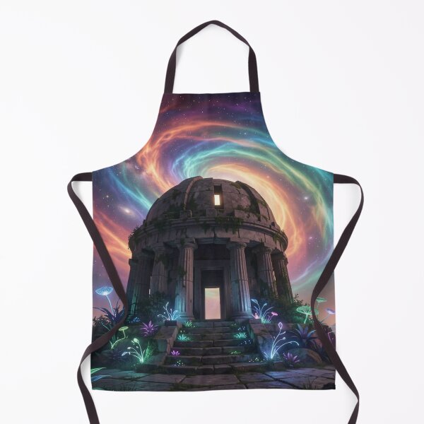 Item preview, Ancient Fantasy Temple under Cosmic Lights with Mystical Atmosphere and Dreamlike Energy designed and sold by FotoworldEdel.