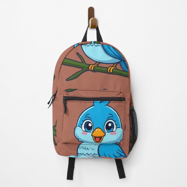 Item preview, Little blue cartoon-style bird designed and sold by Art70shop.