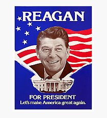 Reagan Bush '84 Retro Logo Red White Blue Election Ronald George 1984 84 Photographic Print