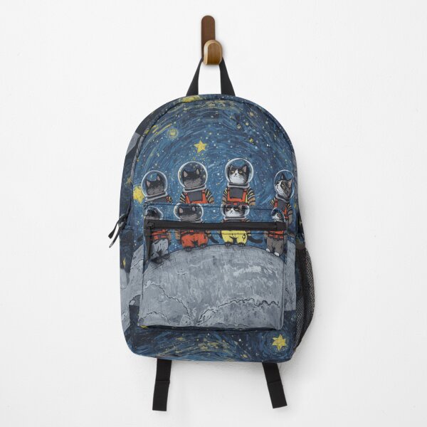Item preview, Four Space Cats on the Moon in Moonlit Starry Night designed and sold by EschatonGarden.