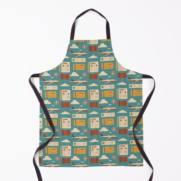 Item preview, Mid Century Airline Travel Pattern – Retro Aviation Seamless Design designed and sold by Tamas Das.