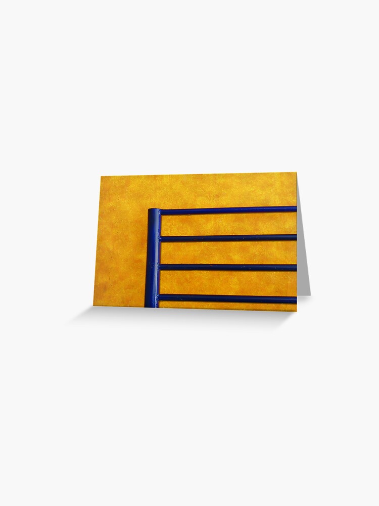 Thumbnail 1 of 2, Greeting Card, Abstract Lines in blue designed and sold by MaluC.