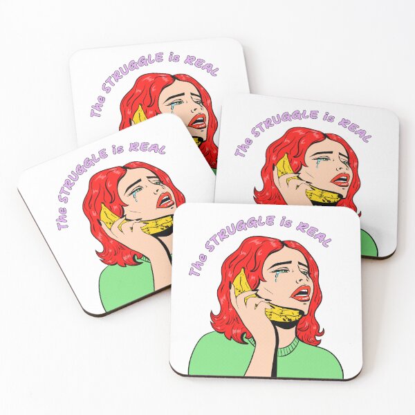 Item preview, The Struggle is Real Pop Art Sticker designed and sold by Girly-PopArt.