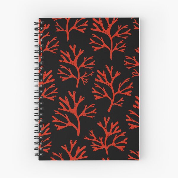 Item preview, Minimalist Red Coral Branches On Black designed and sold by Avisnanna.