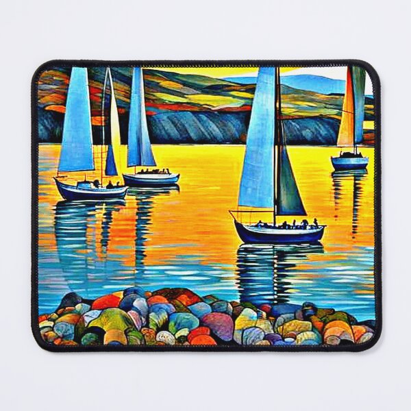 Item preview, Yachts by rocks designed and sold by George Hutton Hunter.