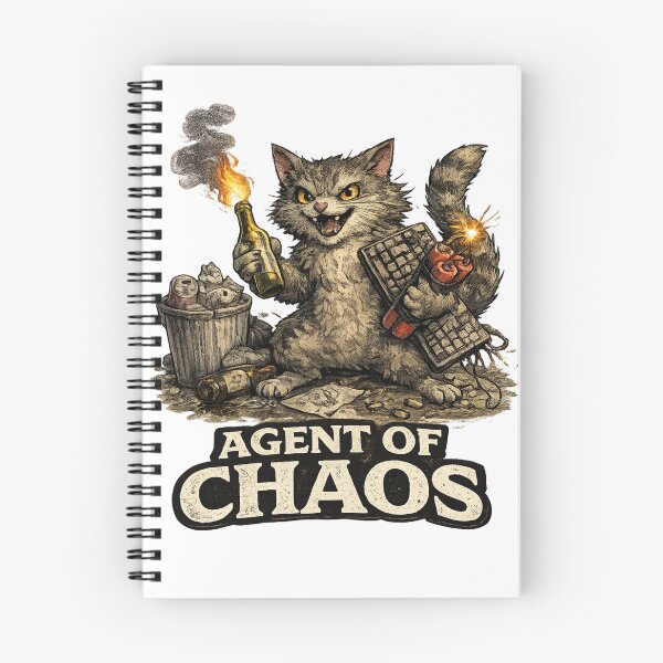 Item preview, Agent of Chaos Cat – Tiny Villains Series Funny Evil Cat designed and sold by MoodMinistry.