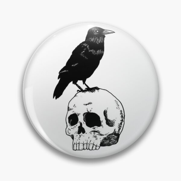 Item preview, Crow on Skull designed and sold by The-SilentPlace.