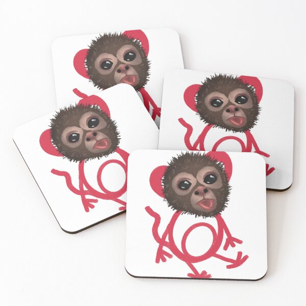 Item preview, Funny Red Monkey Creature Cute Weird Character designed and sold by Pryhozha.