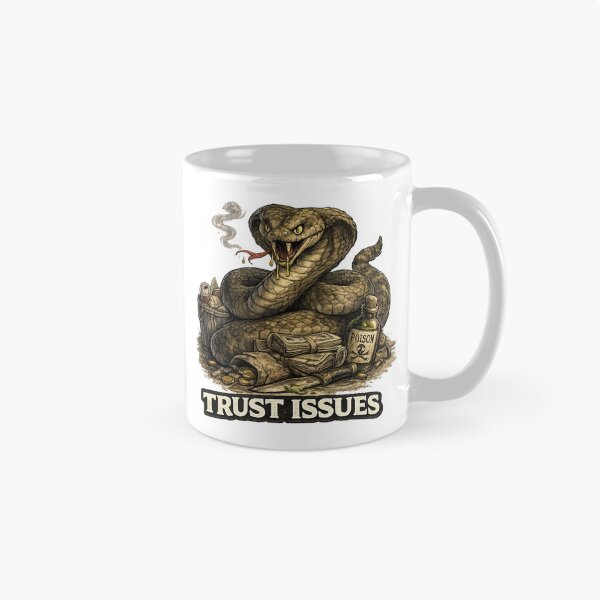 Item preview, Trust Issues Snake – Tiny Villains Series Funny Evil Snake designed and sold by MoodMinistry.