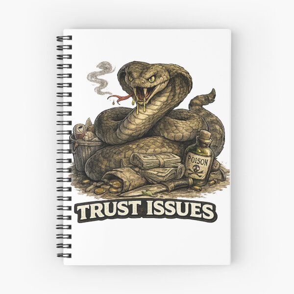 Item preview, Trust Issues Snake – Tiny Villains Series Funny Evil Snake designed and sold by MoodMinistry.