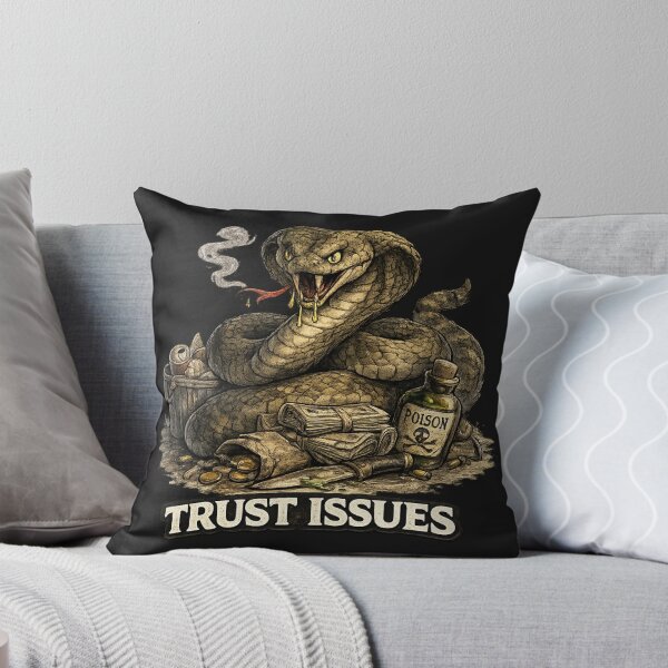 Item preview, Trust Issues Snake – Tiny Villains Series Funny Evil Snake designed and sold by MoodMinistry.
