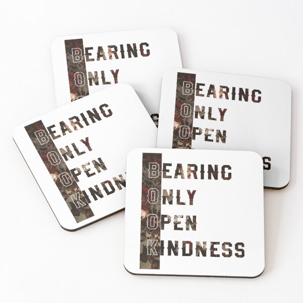 Item preview, BOOK – Bearing Only Open Kindness | Floral Typography Design designed and sold by ANoelleART.