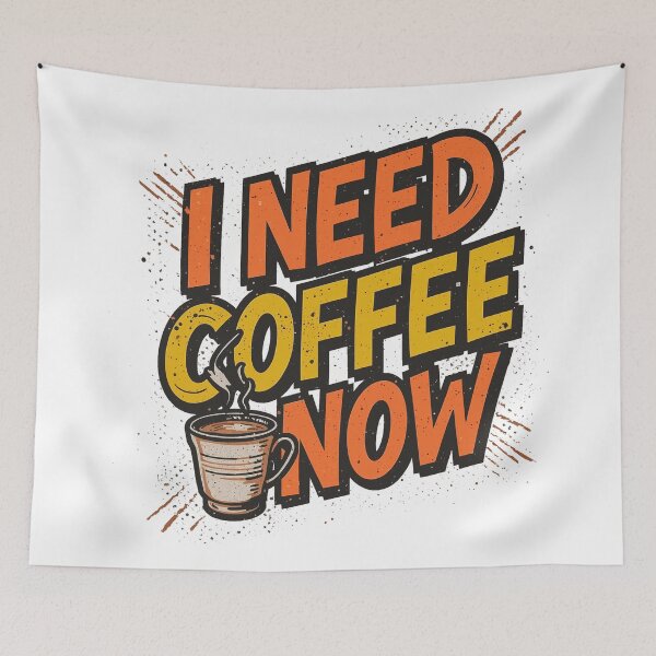 Item preview, I Need Coffee Now — Urban Streetwear designed and sold by Dhenin Studio.