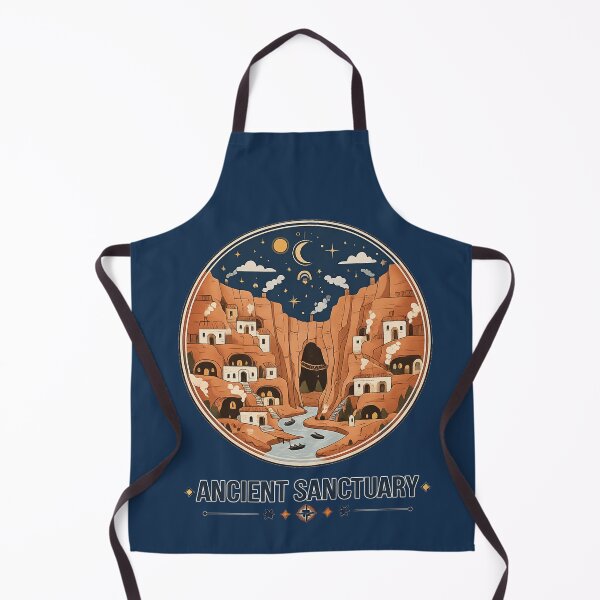 Item preview, Ancient Sanctuary Fantasy Village Shirt – Aesthetic Landscape Art Tee designed and sold by EiraFattah.