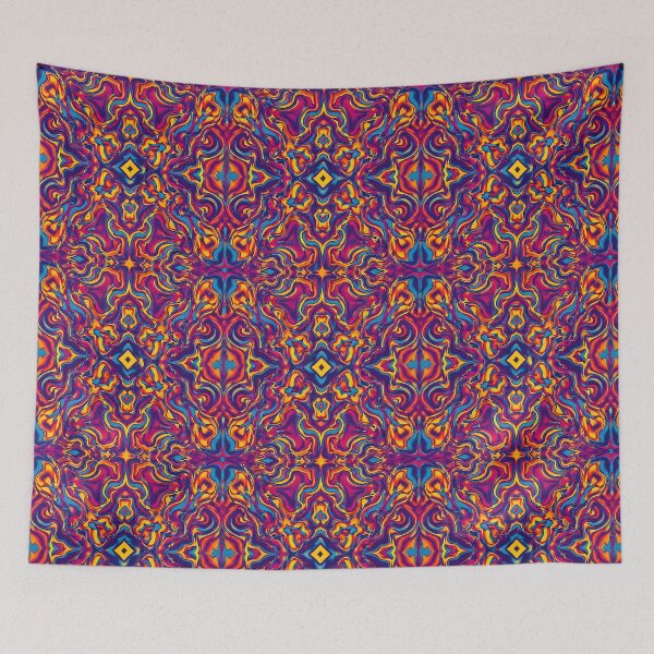 Item preview, Liquid stained glass - Liquefied flux - CMY duvet cover - ifourdezign designed and sold by Kentala.