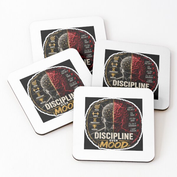 Item preview, Discipline Over Mood – Control Your Mind | Mental Toughness Motivational Sticker designed and sold by Wander Pop Studio.