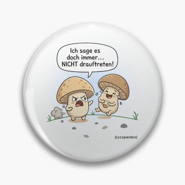 Item preview, Don't step on it – cheeky mushroom illustration designed and sold by Herzbaumatelier.