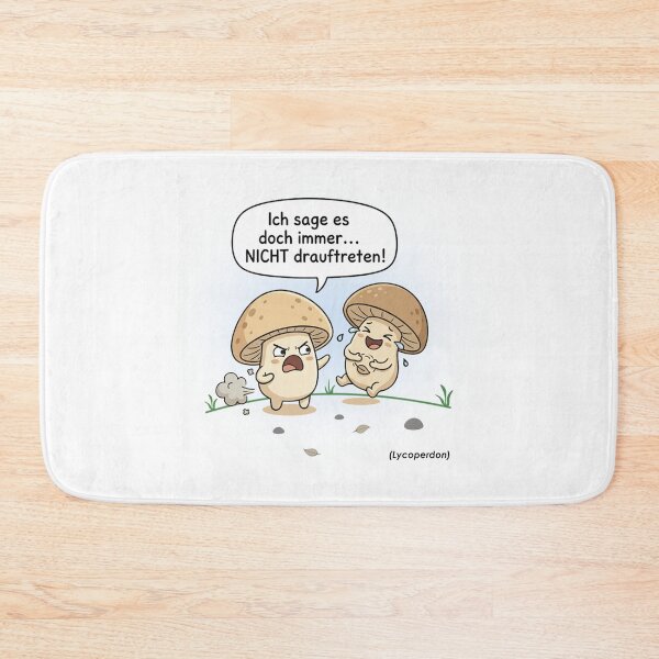 Item preview, Don't step on it – cheeky mushroom illustration designed and sold by Herzbaumatelier.