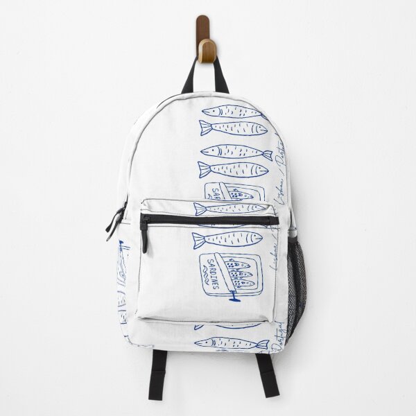 Item preview, Lisbon Sardines Blue Ink Illustration designed and sold by Theselinara.