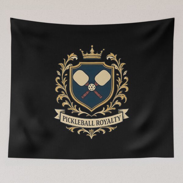 Item preview, Pickleball Royalty Crest T-Shirt Vintage Crown Paddle Emblem designed and sold by FestivityFinds.