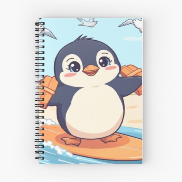 Item preview, Cute Penguin Surfing Kawaii designed and sold by DailySparks.