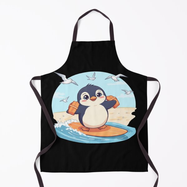 Item preview, Cute Penguin Surfing Kawaii designed and sold by DailySparks.
