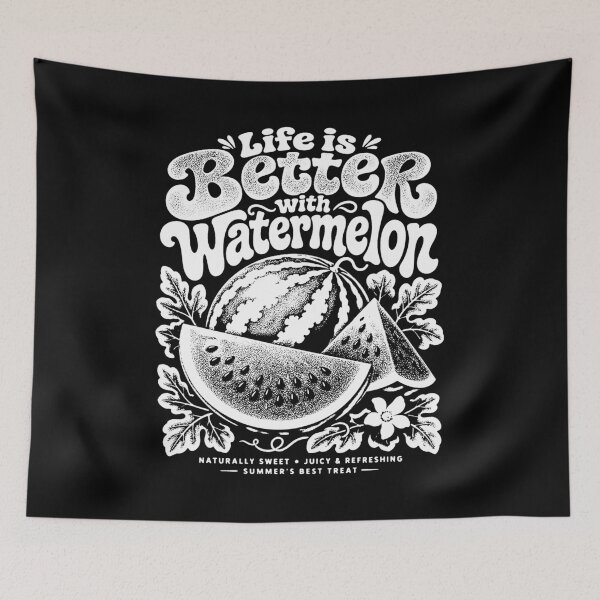 Item preview, Life Is Better With Watermelon Summer Fruit Retro Vintage Juicy Refreshing designed and sold by graphixpolash.