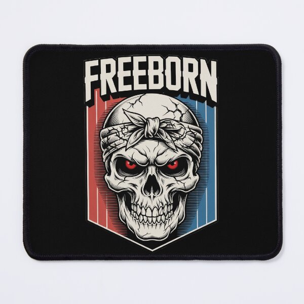 Item preview, Freeborn Vintage Skull Americana Shield designed and sold by OldGloryForge.