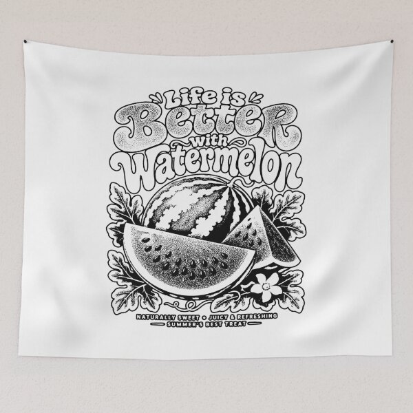Item preview, Life Is Better With Watermelon Summer Fruit Retro Vintage Juicy Refreshing designed and sold by graphixpolash.