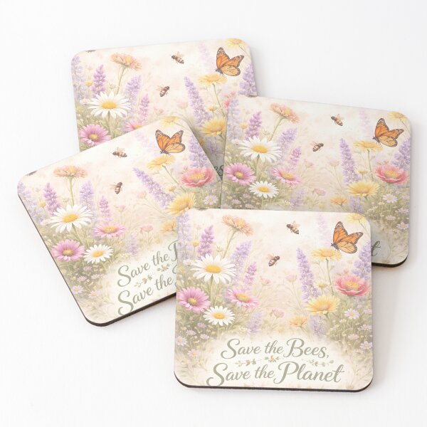 Item preview, Save the Bees Save the Planet Floral Pollinator Sticker designed and sold by FestivityFinds.
